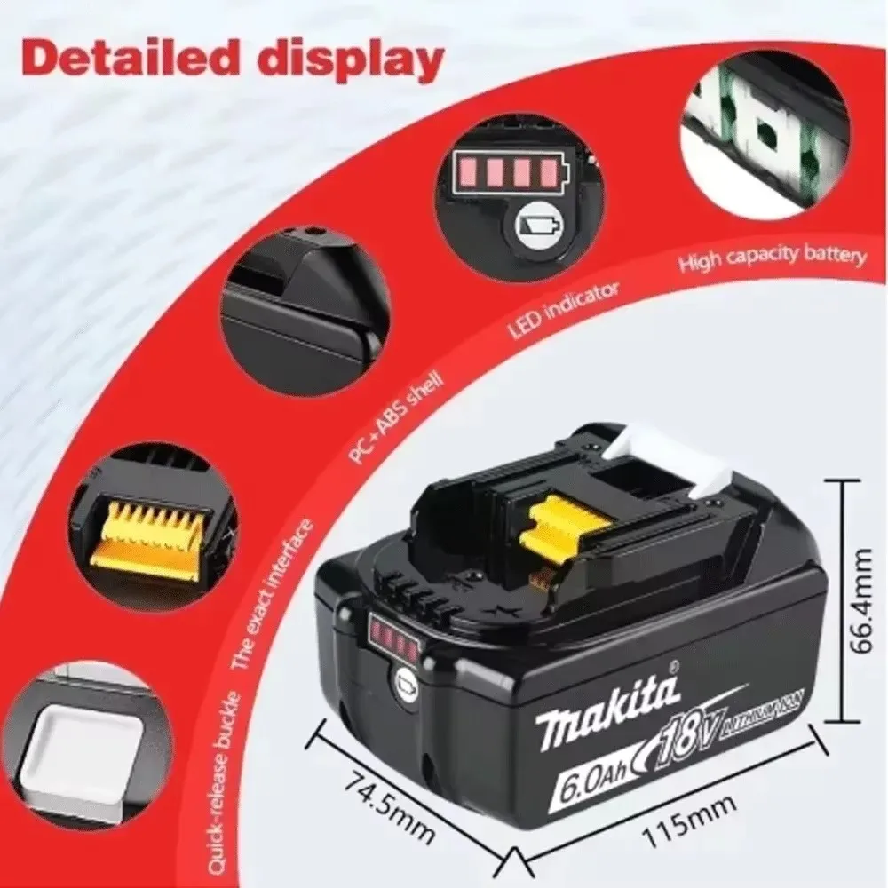Makita BL1860B Cordless Power Tool Battery