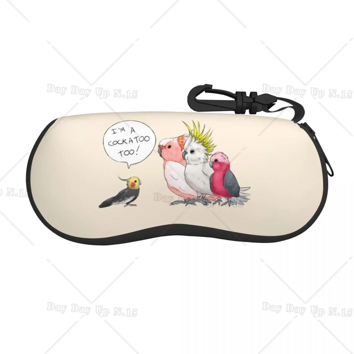 Custom Funny Cockatoo Cockatiel Glasses Case Portable Parrot Birds Shell Eyeglasses Case Sunglasses Box