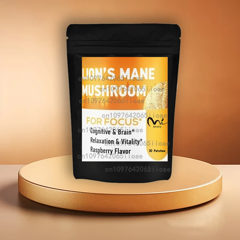 30 Patches Lion's Mane Mushroom Transdermal Patches mit Cordyceps Turkey Tail Maitake Support Brain, Memory, Immunity