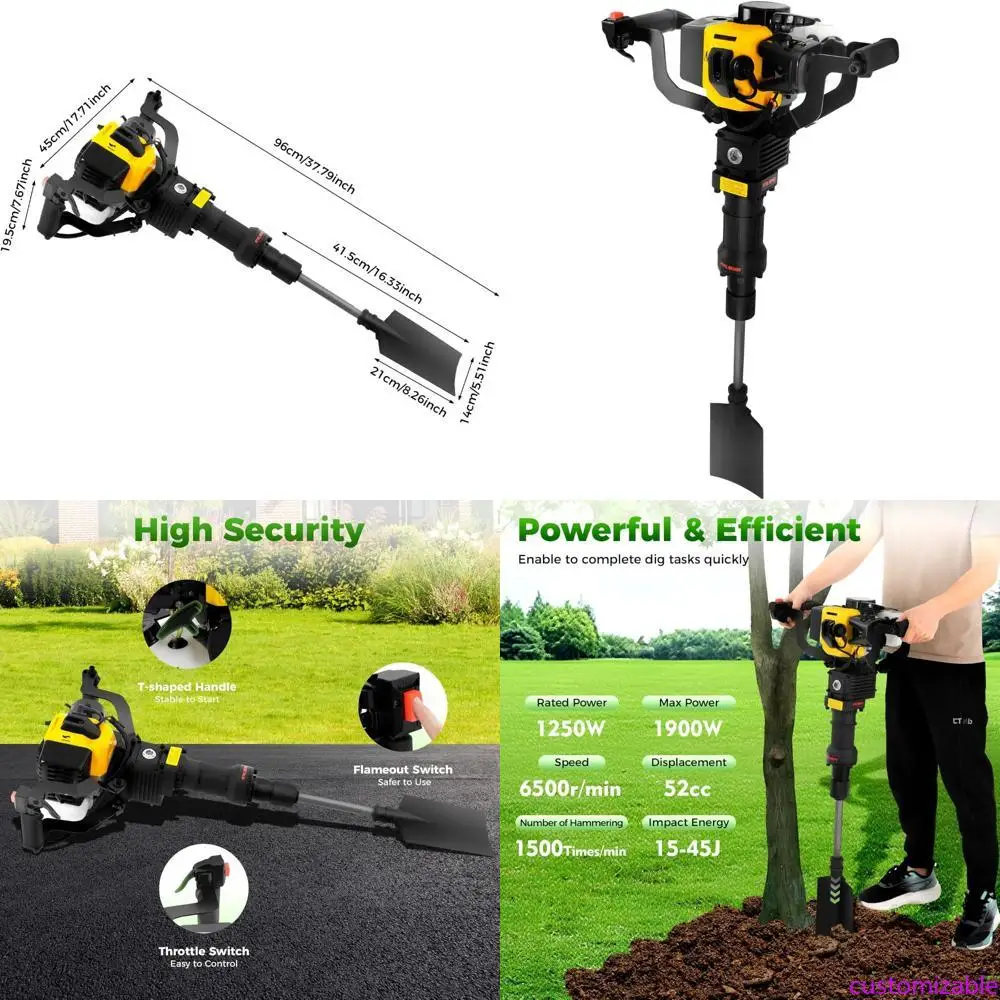 

Портативный мини-оцевитель с 2-тактным газовым двигателем, 1250 Вт для посадки и раскопок садовых деревьев