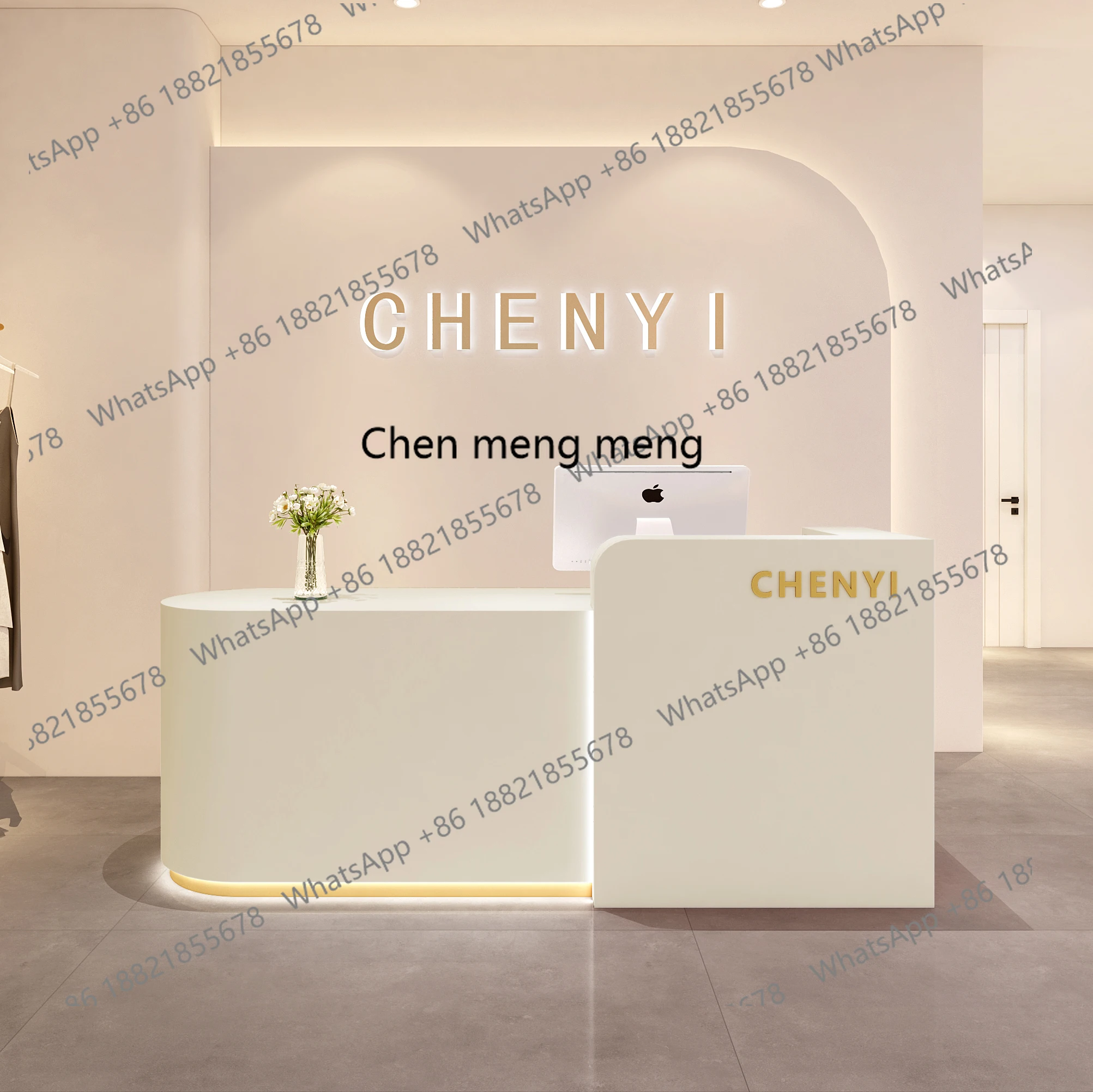 Pagina di cassa del negozio di abbigliamento intelligente Barbiere Salone di bellezza Bar semplice, piccolo negozio