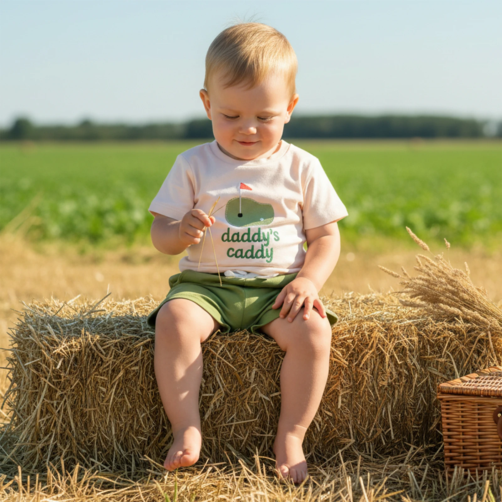 Toddler Baby Boys Clothing Set Short Sleeve Golf Embroidery T shirt Tops with Shorts 2Pcs Summer Boys Outfit Sets