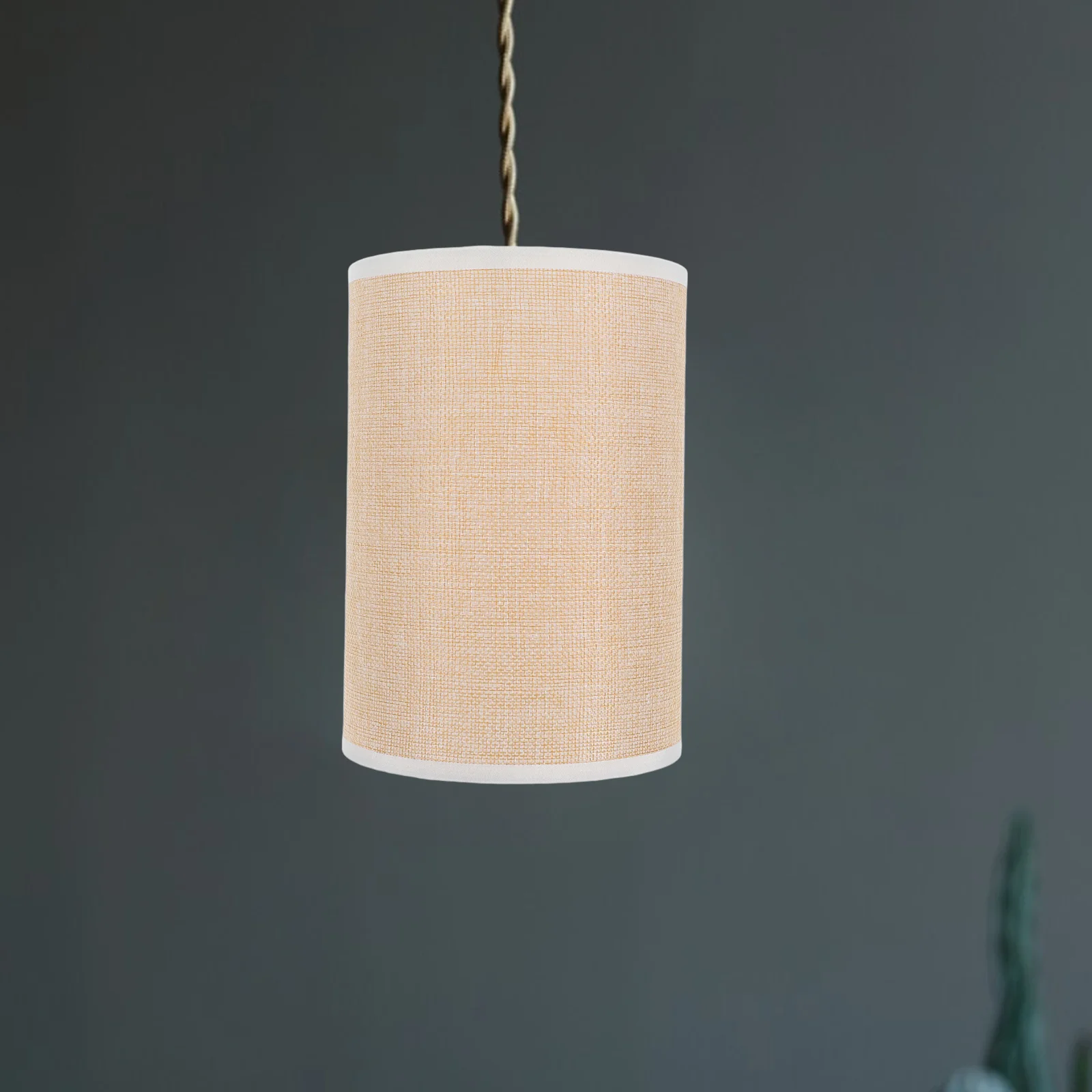 

Round Fabric Lamp Shade E27 Cylinder Drum Cover For Pendant Floor Table Lamp Bedroom Living Room Metal Light Fixture Replacement