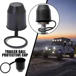 Universal 50mm Tow Bar Cap Trailer Ball Cover With Plastic Hook Ball Shape Towing Hitch Tow Bar Protector For RV Trailer