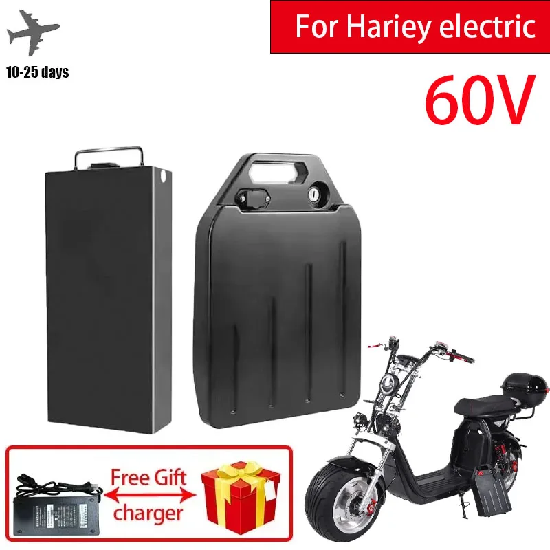 Harley B Brand New 60V 20ah-100ah Waterproof Lithium Battery, Suitable for Harley 250W ~ 1500W + 67.2V Charger