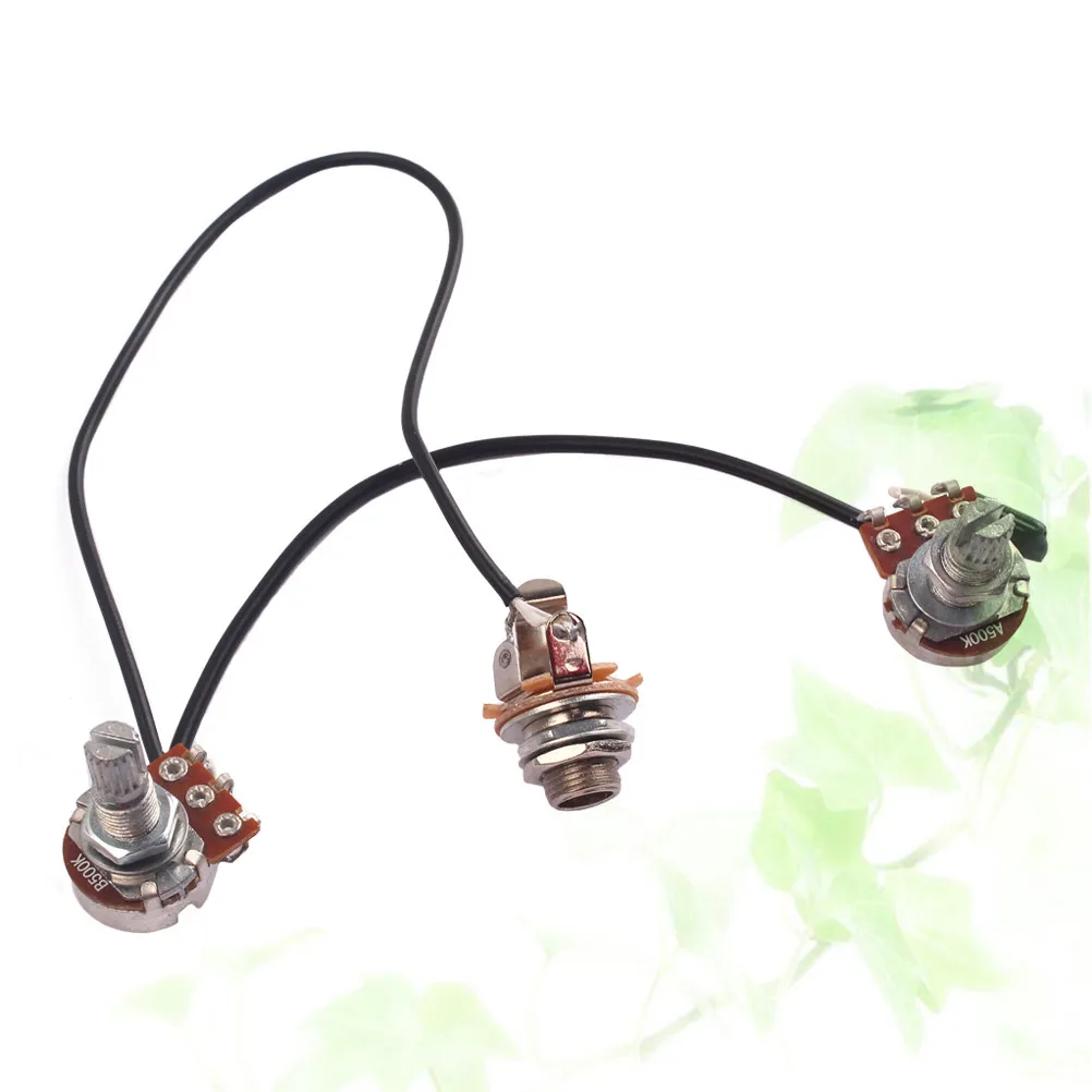 

Комплект из 3 потенциометров A250k B500k для электрогитары, предварительно подключенные, с регулировкой тона и громкости, аудио-трапециевидные, с раздельным валом, для гитары