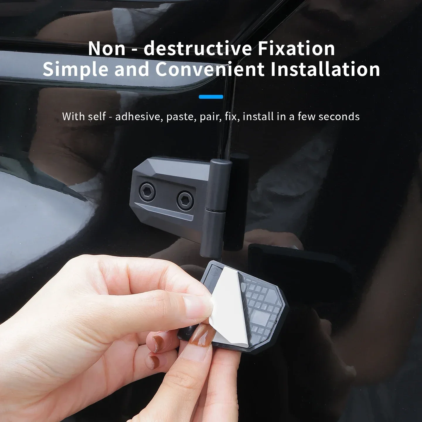 2PCS ABS Car Engine Hood Door Hinge Decoration Cover Trim For Suzuki Jimny JB64 JB74 2018-2022 Exterior Styling Accessories