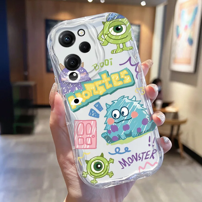 Disney Monsters, Inc Cream Phone Case For Xiaomi Mi 14 12 11 X T Lite Pro Poco F X M 2 3 4 5 6 C31 61 NFC GT Pro Funda Shell