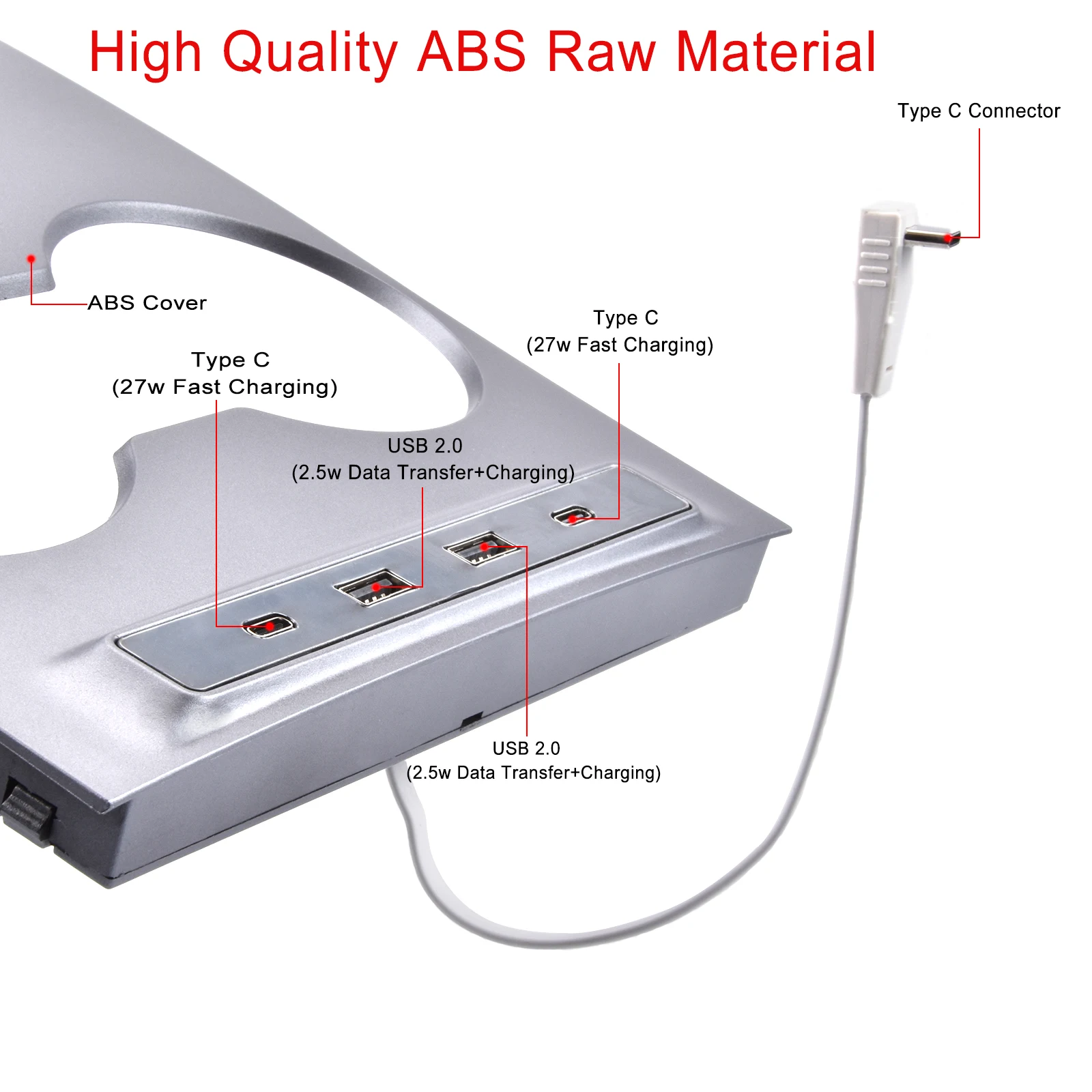 Hub USB per Tesla Model Y Model 3 accessori 2021-2023 Docking Station Console centrale adattatore di ricarica rapida intelligente