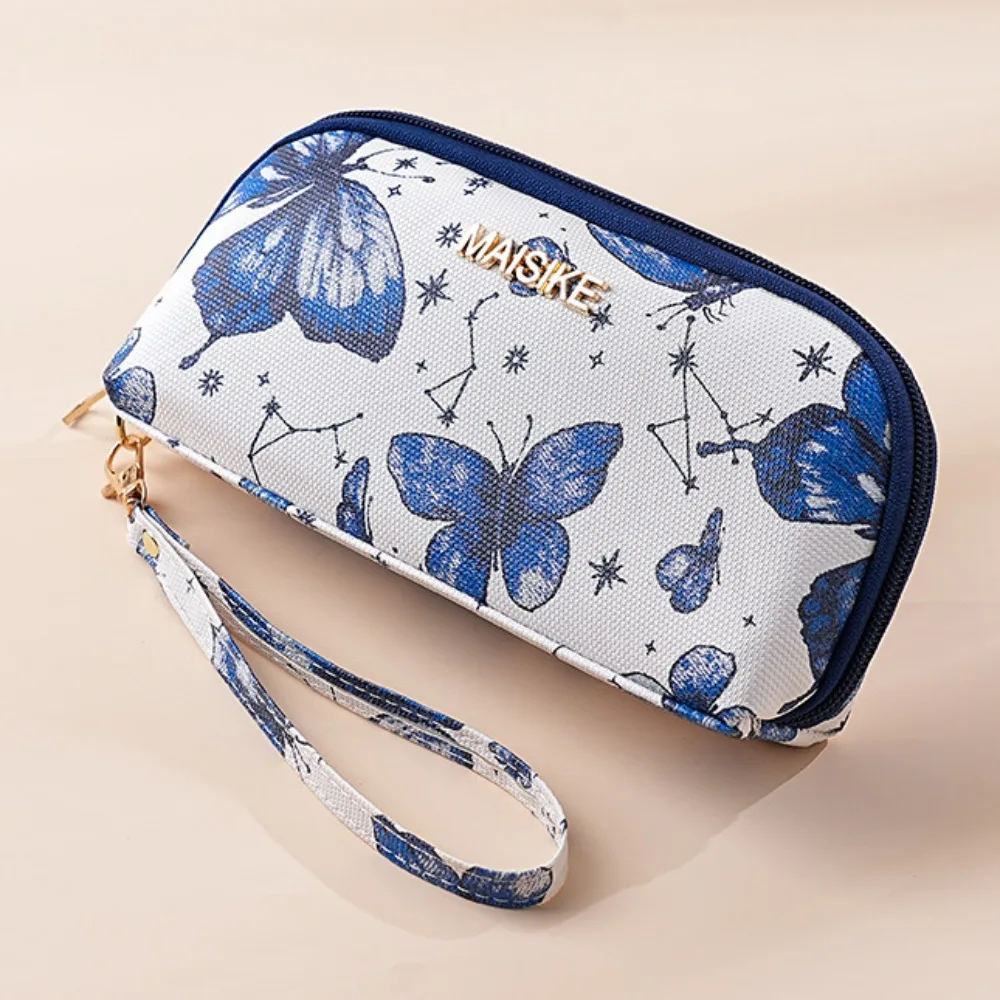 

Jacquard Butterfly Clutch Wallet Coin Pocket Clutch Bag Flower Handbag Credit Card Holder Coin Purse Women Long Purse Girl