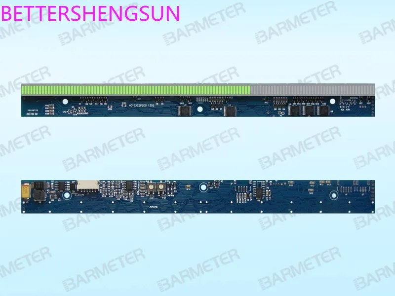 128-segment ultra-thin LED module for DC power, rheostat or temperature sensor measurement and display