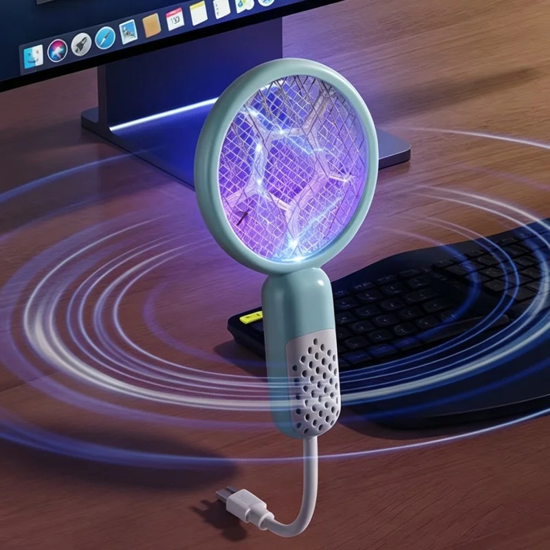 Mosquito Killer Lamp USB Mosquito Swatter Trap Pest Control Electric Shock Mini  Portable UV Light Fly Bug Zapper Summer 1/2/4pc