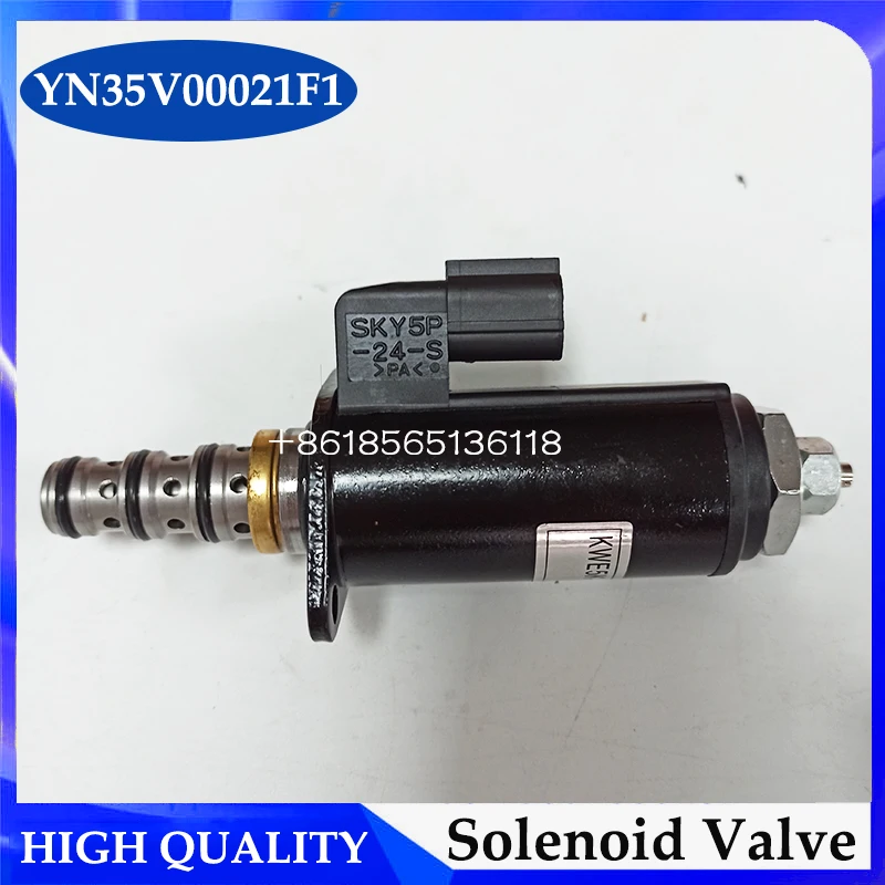 Katup Solenoid Pompa Hidraulik Ekskavator SK200-3 KWE5K-31/G24YB40 YN35V00021F1 SKY5/G24-S