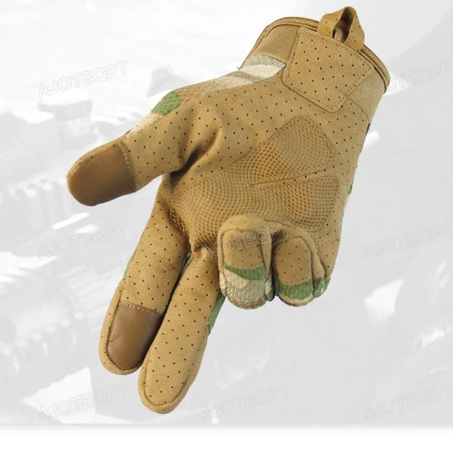 Men's Camo Tactical Gloves Full-Finger Touch Screen Gloves for Sport Climbing and Horse Riding