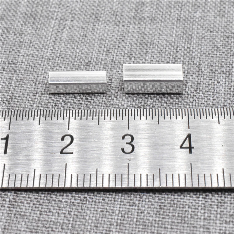 4 Pieces of 925 Sterling Silver Square Tube Beads Cuboid Spacers for Necklace Bracelet 3x10mm 4x10mm