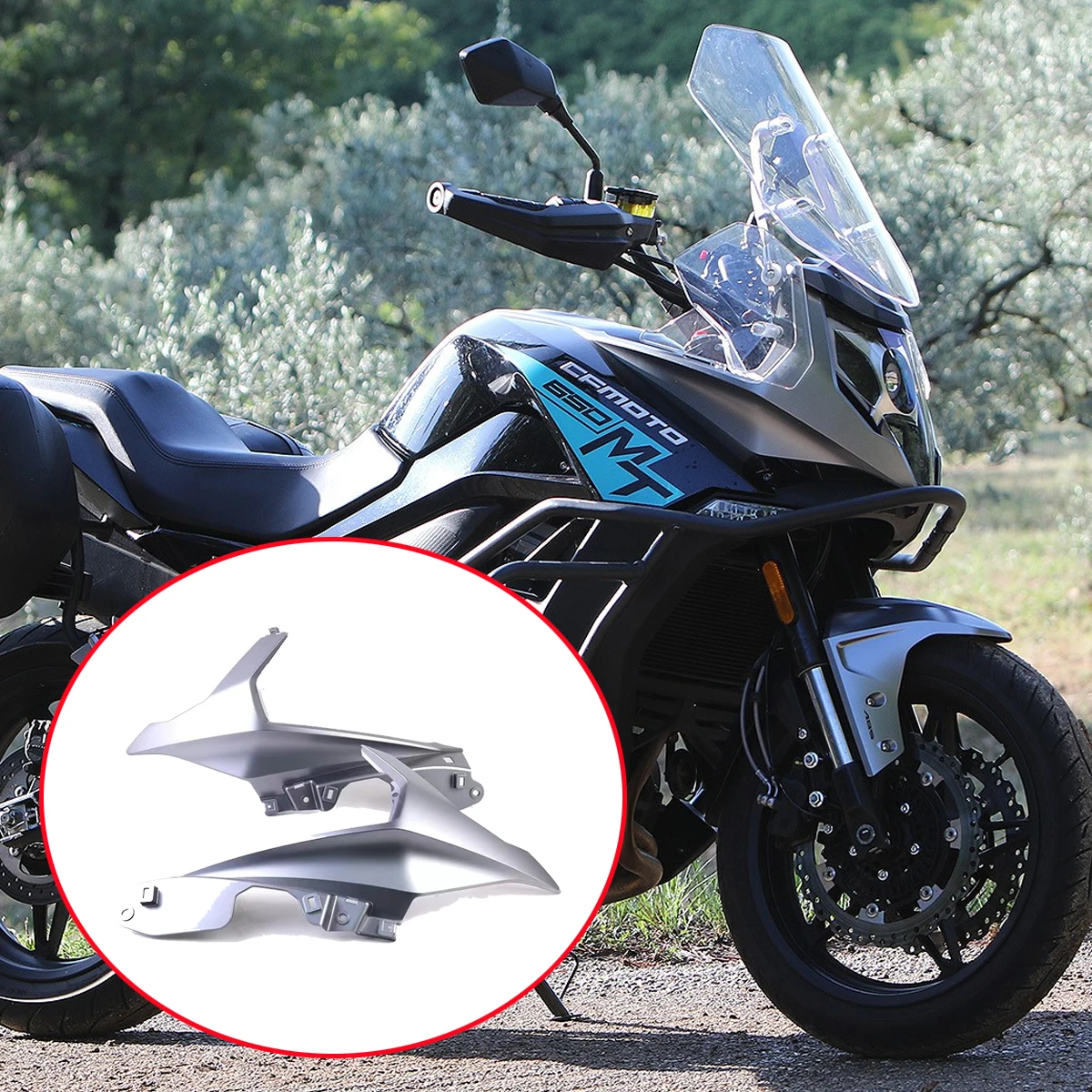 

Motorcycle factory front headlight cover CF650-3C headlight left and right deflectors front guard plate Fit CFMOTO 650MT MT650