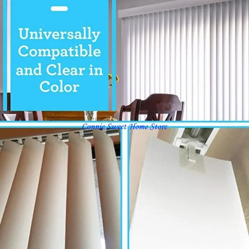 LXAF Pack of 10 Vertical Blind Repair Tabs Clear Fixer Vertical Blind Replacement Slats Repair for Homes & offices
