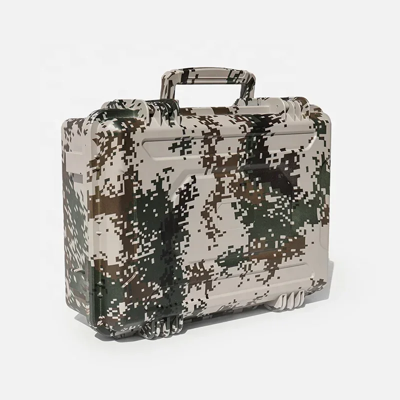 500H Camouflage Color Waterproof Controller Carrying Case Hard Plastic Tool Case for Vector Robot with Custom Foam