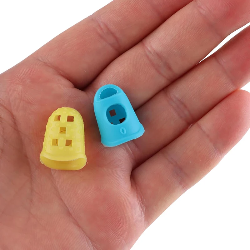 5pcs/set Guitar Fingertip Set Guitar Protector Finger Silicone Fingertip Caps for Strings Instrument Beginner Thumb Hoder TMZ