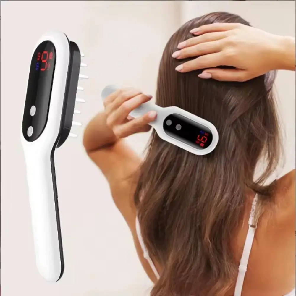 

Soft Comfortable Electric Massage Comb Scalp Electric Medicine Comb Red Light Scalp Medicine Hair Growth Relaxing Massage Comb