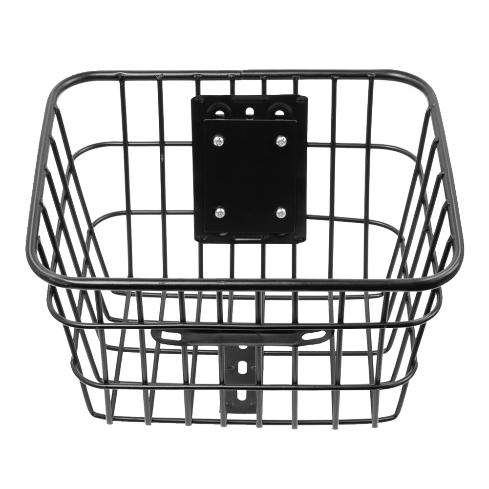 Removable Iron Cargo Basket for Electric Scooters and Bicycles Spacious Front Storage Solution for Daily Essentials