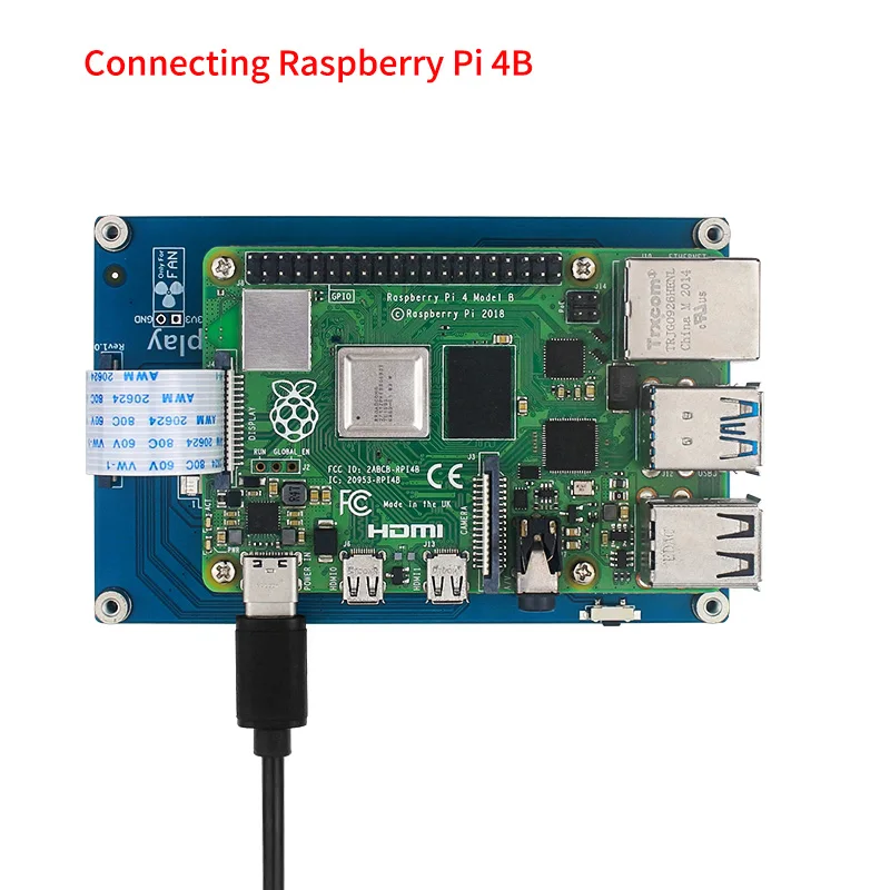 Imagem -03 - Ips Touch Screen para Raspberry pi Tela Ips 800x480 Monitor Lcd 4.3 em Dsi Raspberry pi 4b 3b Mais 3b Mais 3b Mais 3b