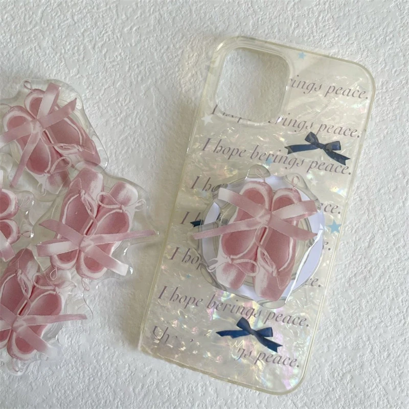 INS ballerine coreane carine per telefono magnetico Magsafe Griptok Grip Tok Stand per iPhone 15 14 staffa di ricarica Wireless