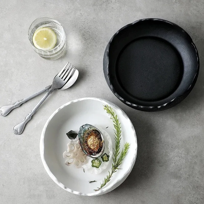 Premium Ceramic Soup Bowls Dessert Bowls Yogurt  Creative Cold Dish for Hotel Molecular Gastronomy