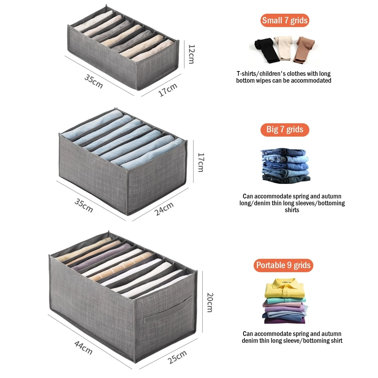 

Clothes Organizer Trousers Clothing Jeans Storage Box Wardrobe Closet Organization Underwear Bra Socks Compartment Box Cabinet