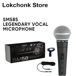 Metal SM58 cardioid Dynamic Microphone For Stage Singing Professional Wired Microphone for Shure Karaoke BBOX Recording Vocal