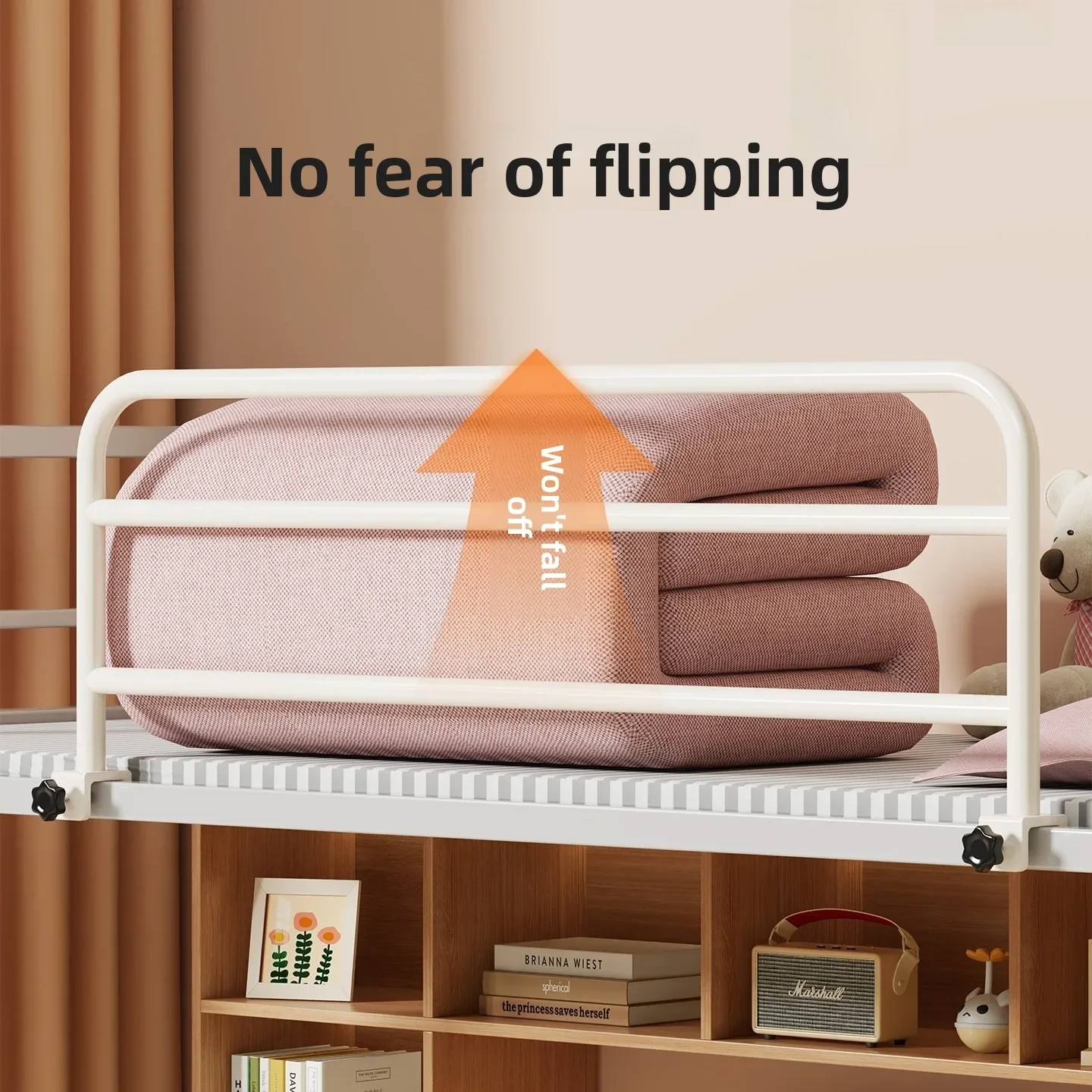 Extended Height And Length Child Bedside Guardrail Student Dormitory Upper And Lower Bunk Bed Anti-Fall Barrier Home Universa...