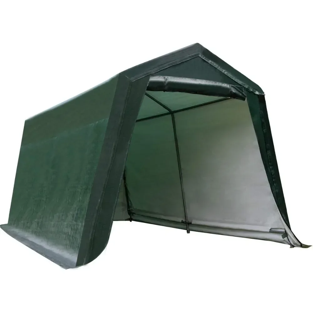 10 Ft x 10 Ft Outdoor Storage Shelter, Storage Tent, Enclosed Carport Shed w/All-Steel Metal Frame and Waterproof Ripstop Cover