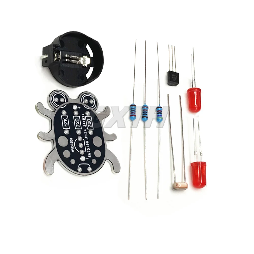 Electronic DIY Light Control Lamp Learning And Welding Fun Kit LED Light Emitting Tube Module Handmade Weevil DIY Bulk Parts