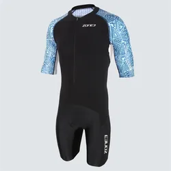 Zone3 Men Cycling Bike Short Sleeve Swiming Suit Triathlon Racing Tri Suit Maillot Ciclismo Swimming Running Clothing Skinsuit