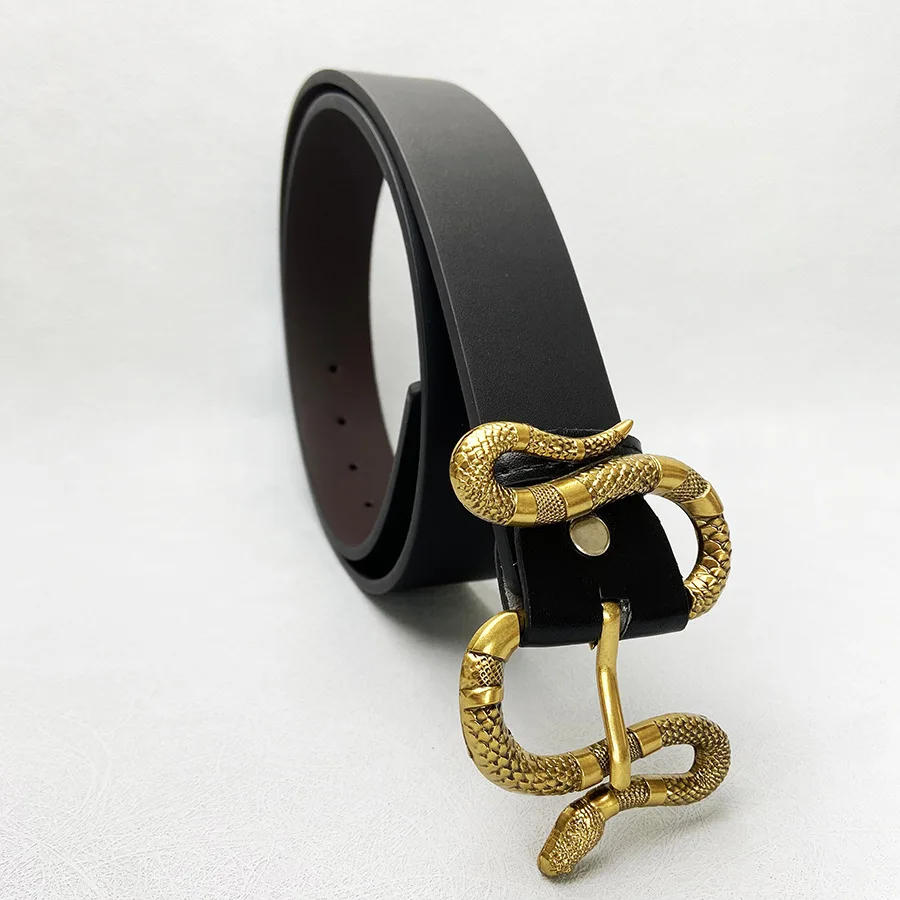 

Black S-pin buckle snake-shaped thin belt, men's 2025 new simple jeans decorated with Korean version of student versatile belt