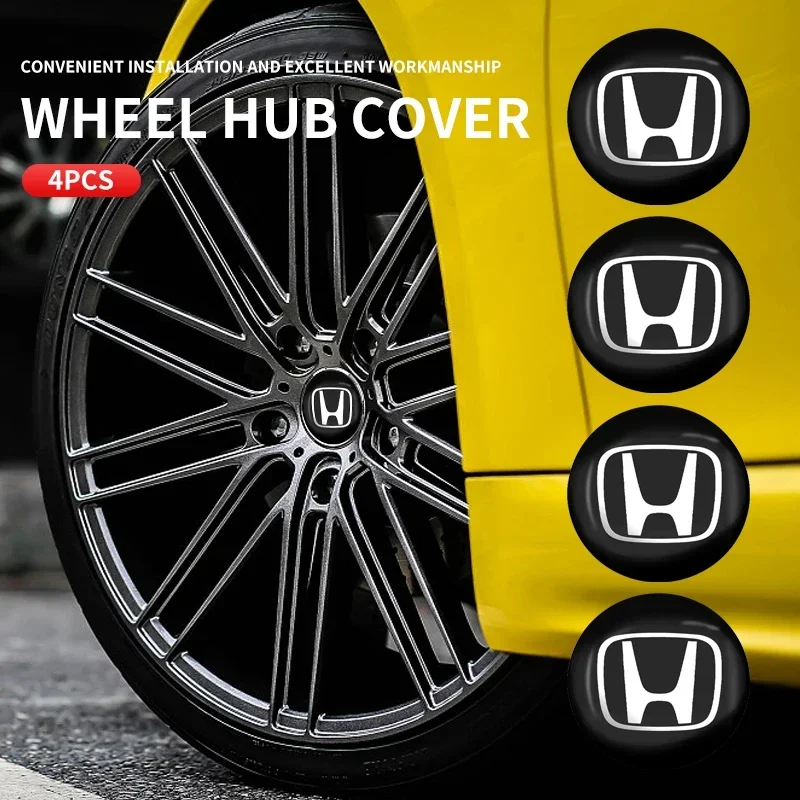 

56mm Car Wheel Center Hub Cap Badge Logo Emblem Decal Wheel Sticker For Honda Civic City Accord CRV Hrv Jazz CBR Car Accessories