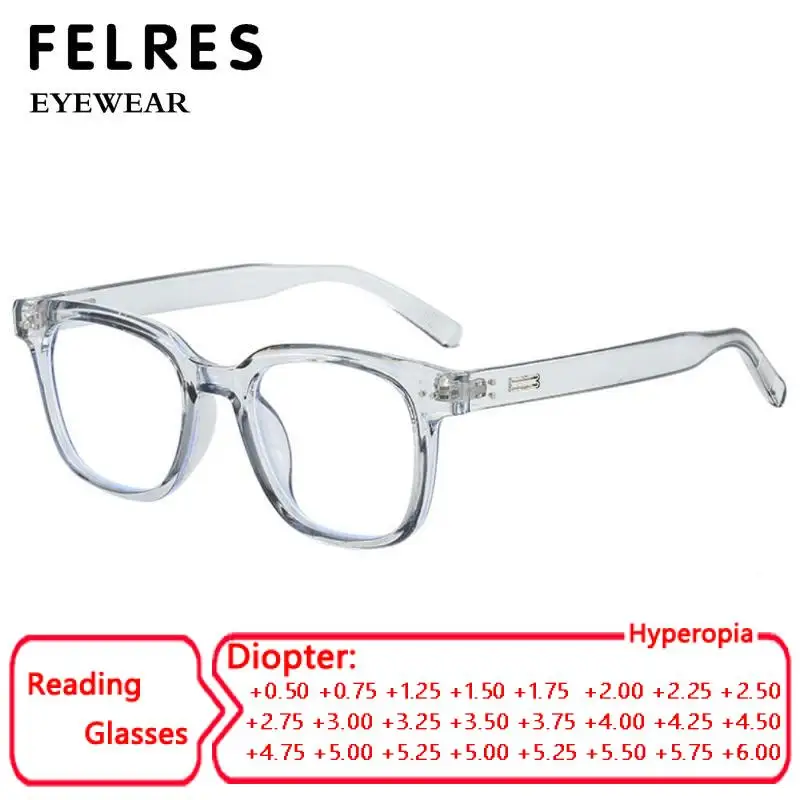 

Retro Square Anti Blue Light Reading Glasses Women Men Fashion Designer Rice Nail Small Frame Presbyopia Eyeglasses FELRES