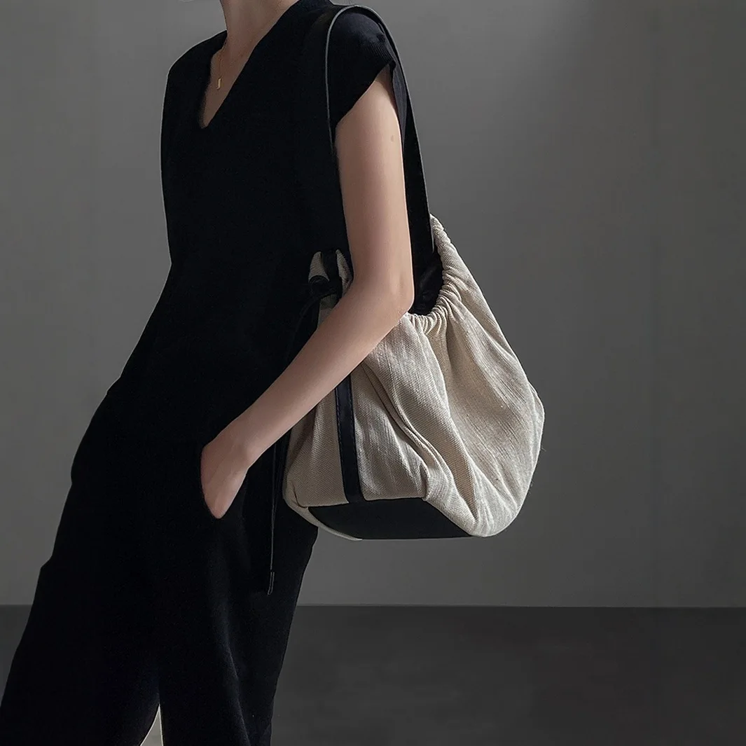 Casual Canvas Tote Bag - Large Capacity Shoulder Crossbody for Women