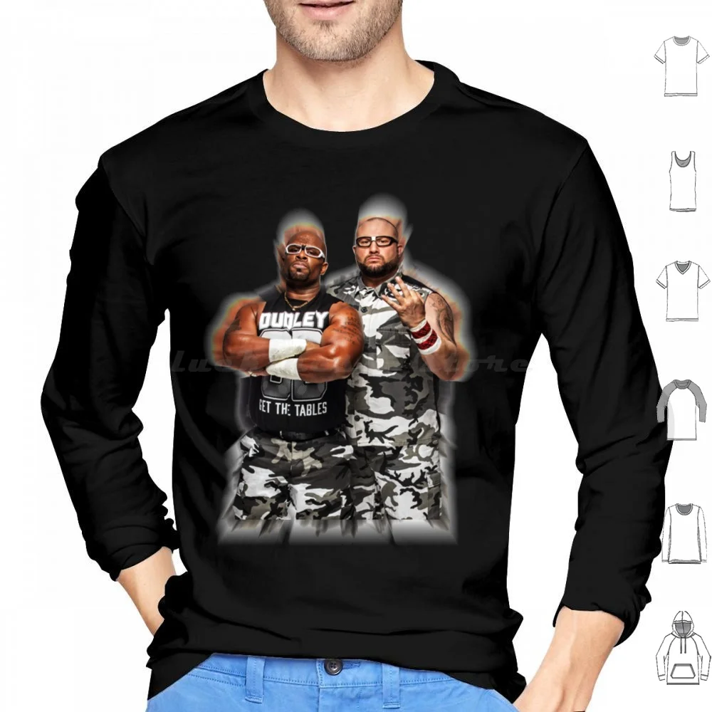 Sudadera con Capucha Clásica Dudley Boyz 11a de Algodón de Manga Larga