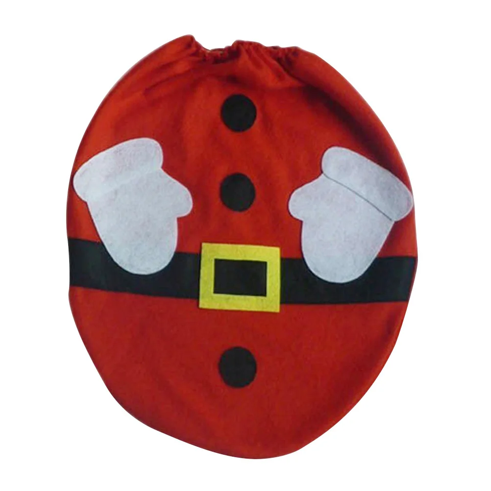 

Red Santa Claus Toilet Seat Cover Christmas Bathroom Decoration Home Decorative Ornament Festive Design