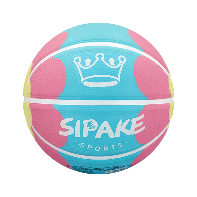 SIPAKE Rubber basketball size 4 size5 outdoor training game for elementary school children, wear-resistant and highly elastic