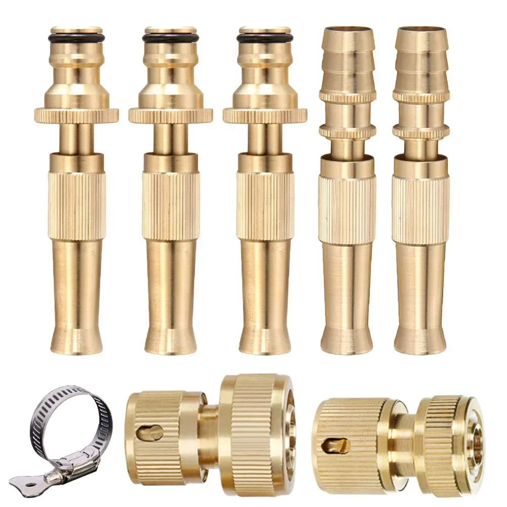 

Adjustable Quick Connector Car Wash Brass High Pressure Sprinkler Gardening Irrigation Spray Water Garden Tool Nozzle