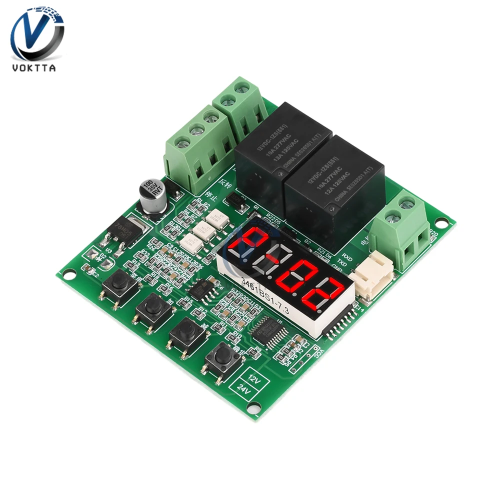 

DC 4-26V Motor Speed Controller 12V 24V Voltage Regulator Drive Module 0-999 Minutes Delay Controller Stepless Speed Regulation