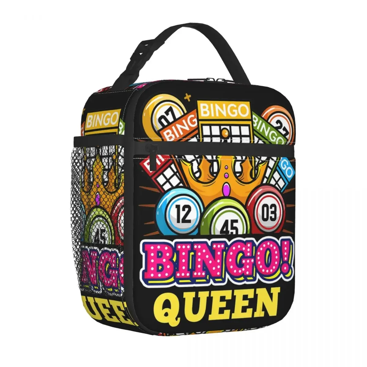 Custom Bingo Queen Lunch Bag Men Women Cooler Warm Insulated Lunch Box for Adult Office