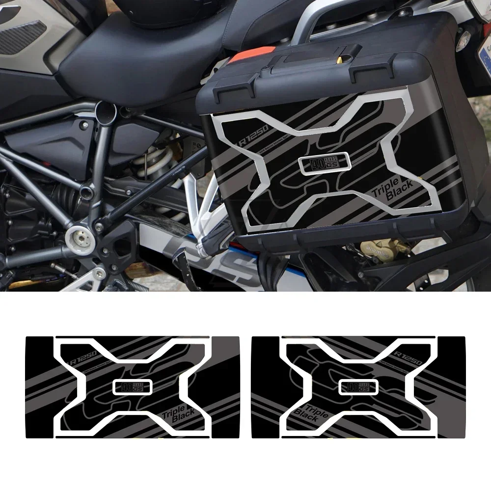 

For BMW Vario Case 2013-2020 W/ R1250GS Triple Black Trunk Box Decals Motorcycle Sticker