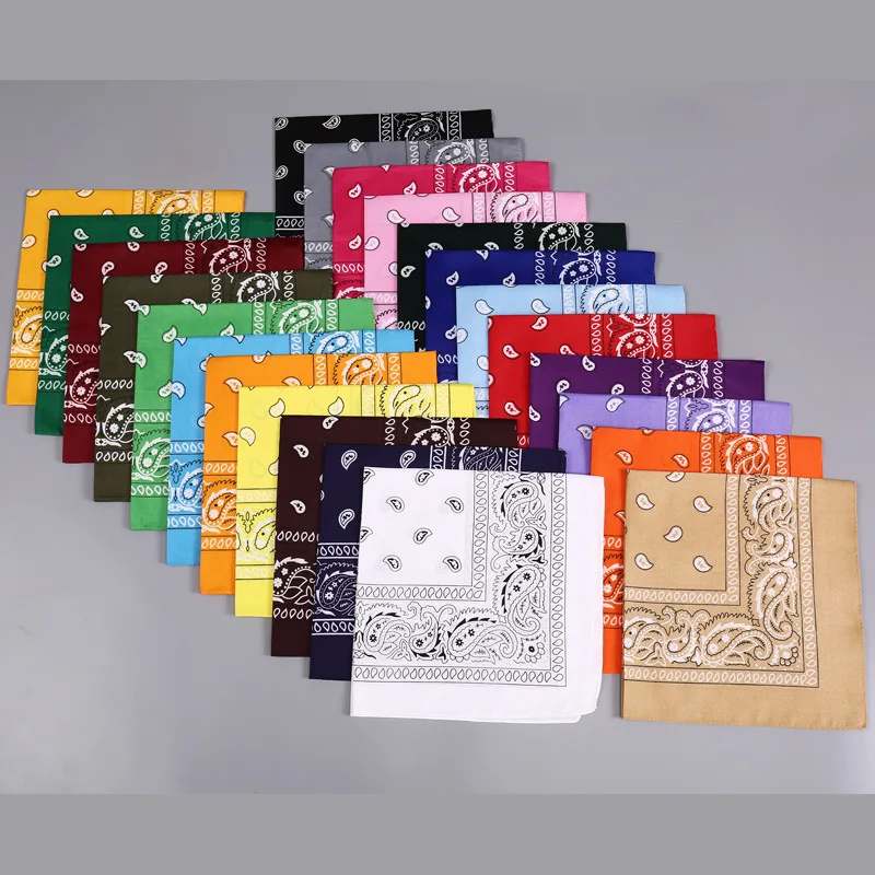 

55cm Polyester Paisley Cashew Flower Square Scarf Magic Outdoor Cycling Hip Hop Style Headscarf Clothing Headwear Accessories