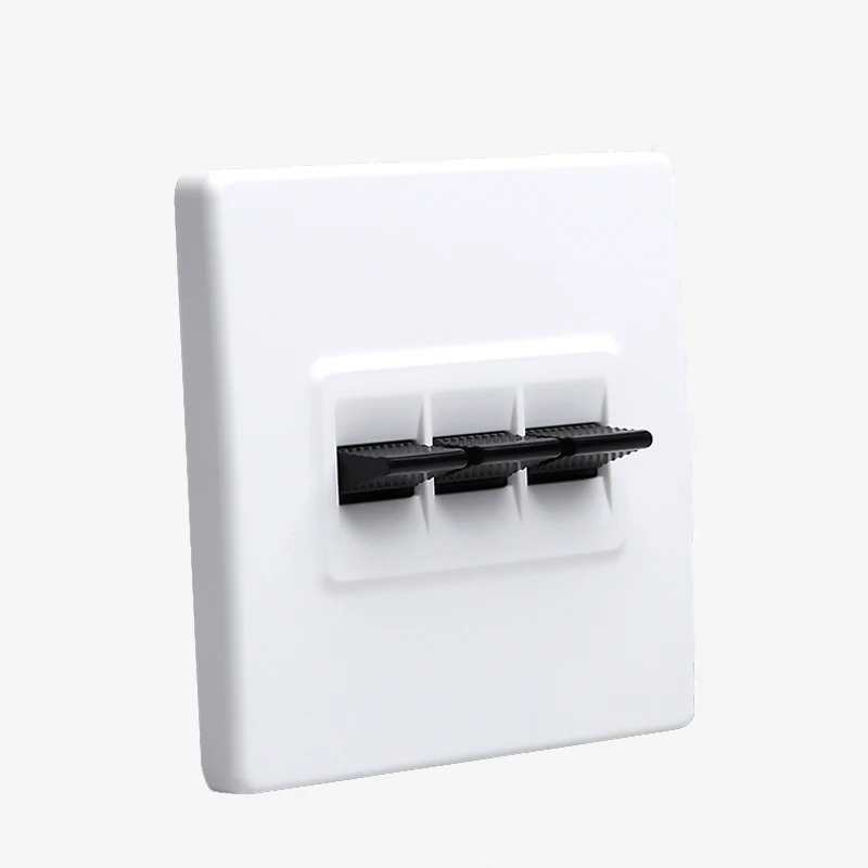 Home Improvement Wall Light Toggle Switch High-quality Matte White PC Panel EU Socket 86 Type