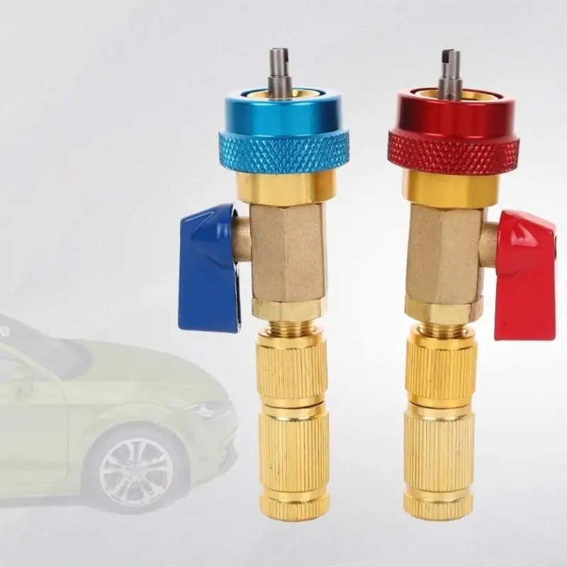 M76E R134a Cooling Service Equipment for Automotive Maintenance, Handheld Set with Knurled Grip, Control Knob and Visible