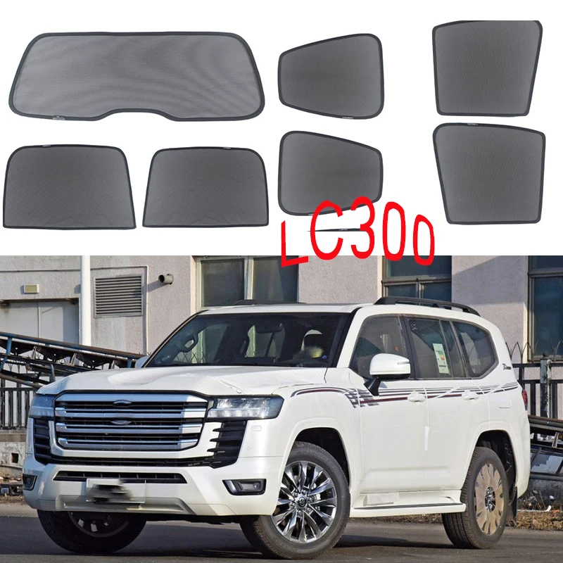 

LC300 Deluxe Easy Installation Magnetic Window Sunshade Curtain For Toyota Land Cruiser 300 2022 LC300 Accessories