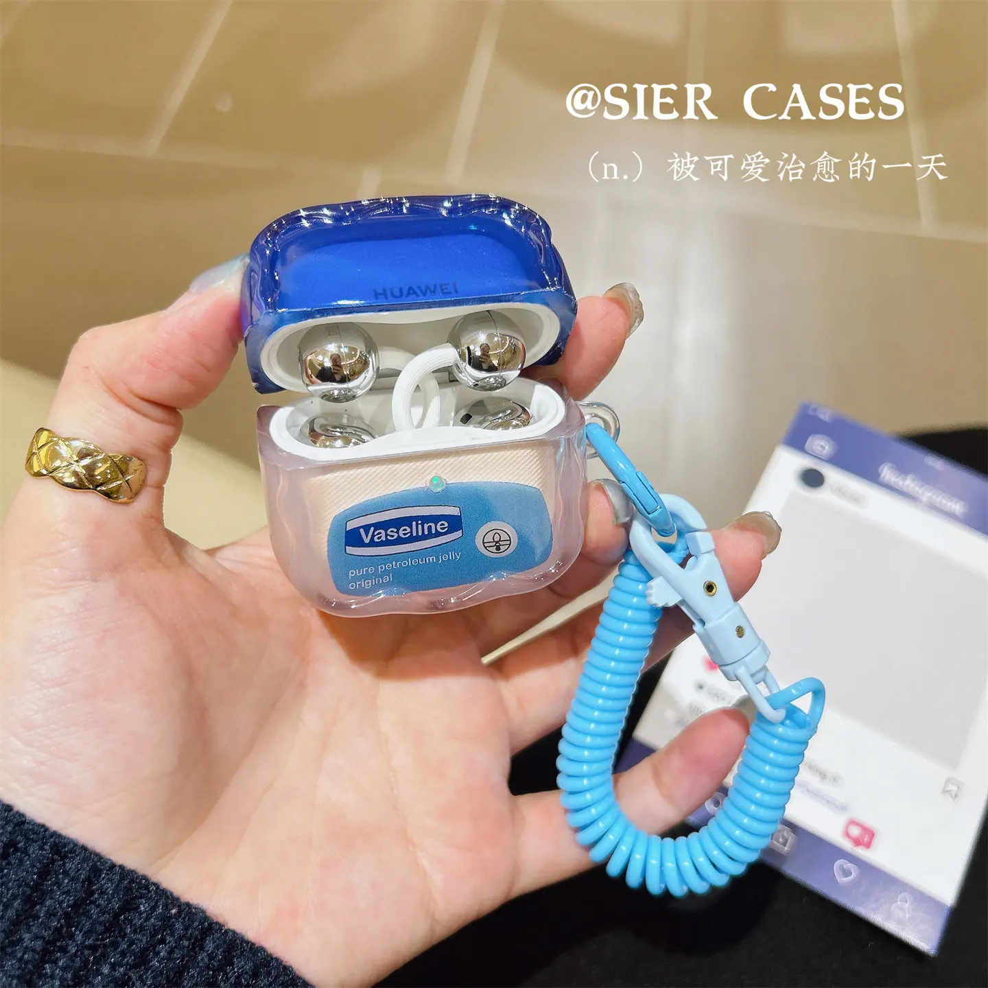For Huawei FreeClip 2 FreeBuds 6i FreeBuds SE3 Se2 Earphone Case With Spring Cord Strap Soft Anti-fall TPU Protective Cover